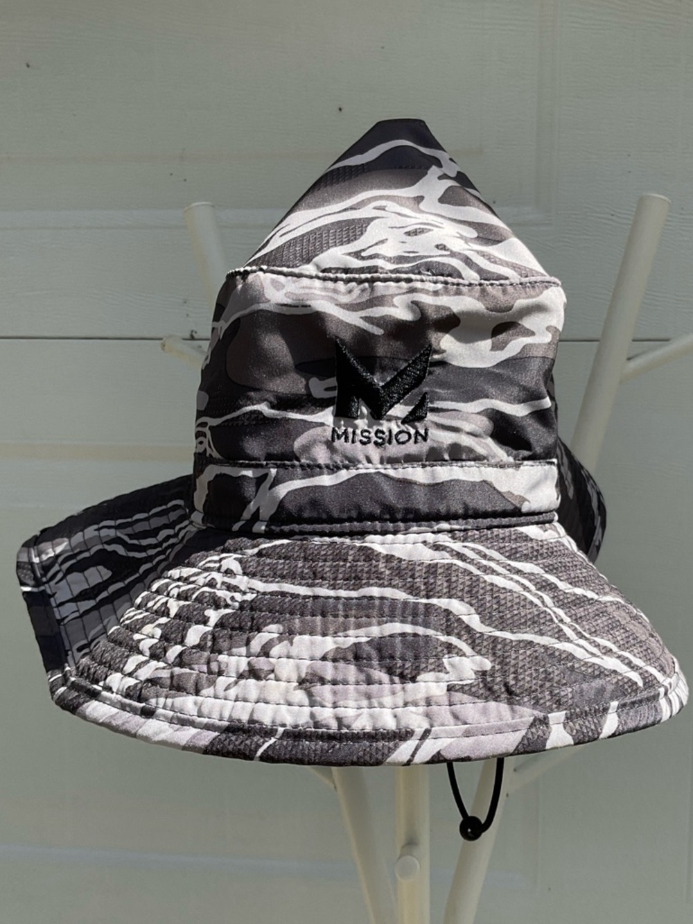 MISSION Black & Gray Camo Bucket Hat